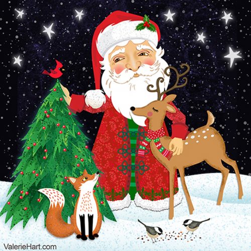 Merry Christmas Folk Art Santa